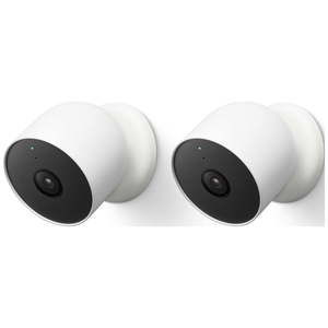 Google Nest Cam 2-Pack, Wireless Indoor/Outdoor Security Cameras, Snow